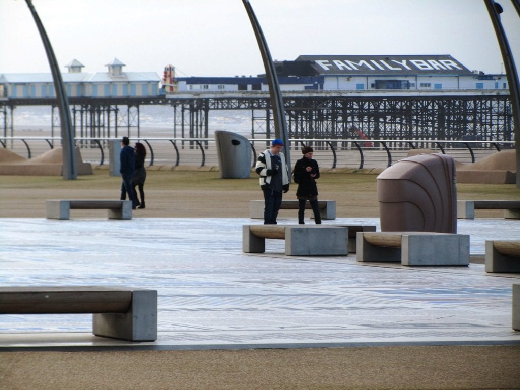 Blackpool promenade in winter