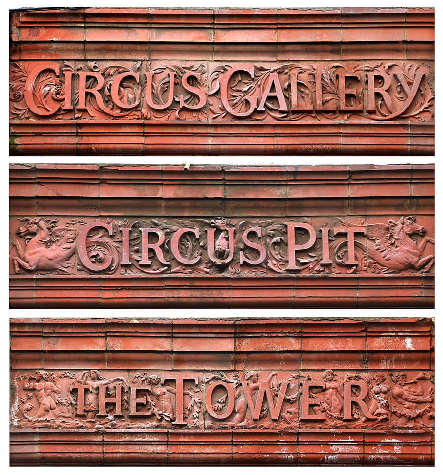 Terracotta details on The Blackpool Tower 